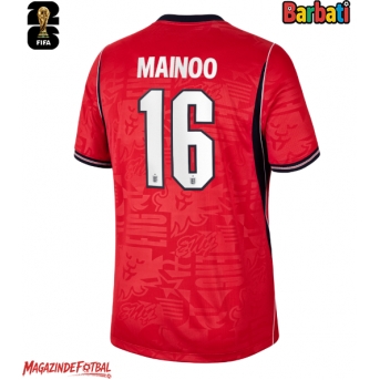 Anglia Kobbie Mainoo #16 Tricou Fotbal Replică Mondial 2026 Barbati Deplasare